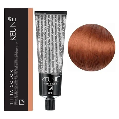 8/4 Світлий блондин мідний Фарба перманентна для волосся,  60 мл Permanent Color TINTA COLOR KEUNE