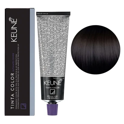 5/00 UC Світло-коричневий натуральний інтенсивний Фарба перманентна для волосся,  60 мл Permanent Color TINTA COLOR KEUNE