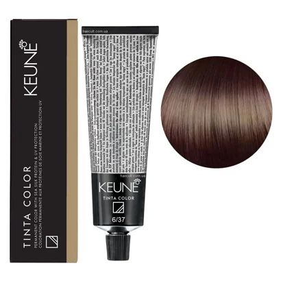 6/37 Темний блондин золотисто-фіолетовий Фарба перманентна для волосся,  60 мл Permanent Color TINTA COLOR KEUNE