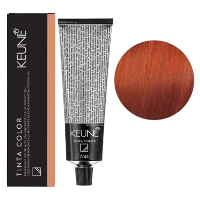 7/44 Середній блондин мідний інтенсивний Фарба перманентна для волосся,  60 мл Permanent Color TINTA COLOR KEUNE