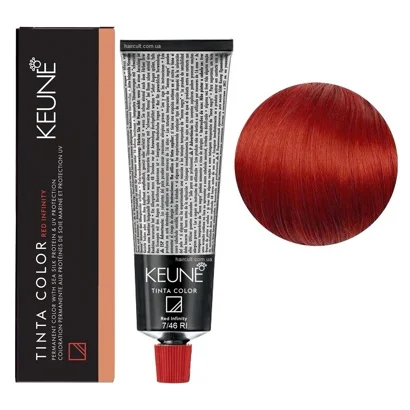 7/46 RI  Середній блондин мідно-черовний Фарба перманентна для волосся,  60 мл Permanent Color TINTA COLOR KEUNE