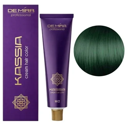 М/2 (зелений мікстон) Крем-фарба перманентна, 90 мл Cream hair color KASSIA DEMIRA Professional