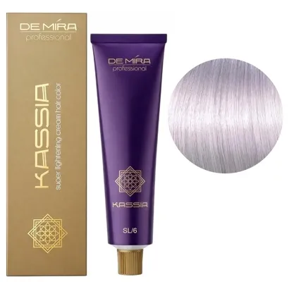 SL/6 суперосвітлюючий фіолетовий Крем-фарба перманентна, 90 мл Cream hair color KASSIA DEMIRA Professional