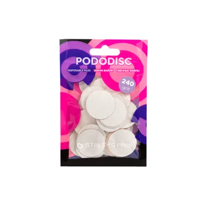 Змінні файли для педикюрного диска PODODISC L 240 грит, білі, 50 шт STALEKS PRO EXPERT
