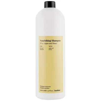 Шампунь для сухого та пошкодженного волосся, 1000 мл № 02 - Argan and Honey NOURISING SHAMPOO Back Bar Farmavita