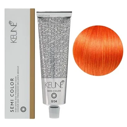 0/34 Золотисто-мідний мікс Фарба для тонування волосся без аміаку,  60 мл Demi-Permanent Color SЕМІ COLOR KEUNE