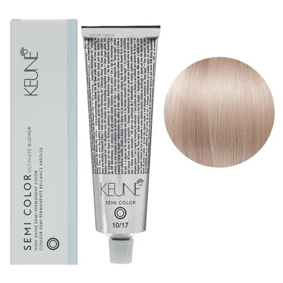 10/17 платиновий блондин попелясто-фіолетовий Фарба для тонування волосся без аміаку,  60 мл Demi-Permanent Color SЕМІ COLOR KEUNE
