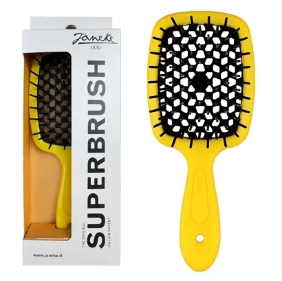 Щітка для волосся продувна ( колір: Жовтий з чорною серединкою ) YELLOW BLACK Standart SUPERBRUSH Janeke