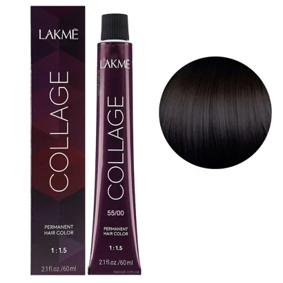 55/00 Світло-каштановий інтенсивний Крем-фарба для волосся стійка, 60 мл Permanent Hair Color COLLAGE LAКME