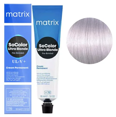UL-V+ NEW ультраблондин фіолетовий плюс крем-фарба для волосся 90мл SoColor Pre-Bonded MATRIX
