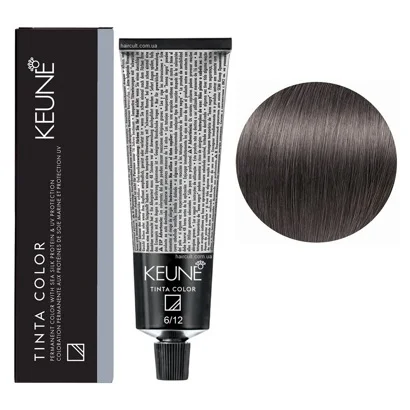 6/12 Темний блондин попелясто-перламутровий Фарба перманентна для волосся,  60 мл Permanent Color TINTA COLOR KEUNE