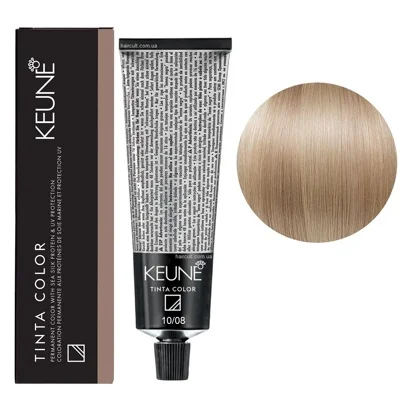10/08 Платиновий блондин натуральний мокко Фарба перманентна для волосся,  60 мл Permanent Color TINTA COLOR KEUNE 