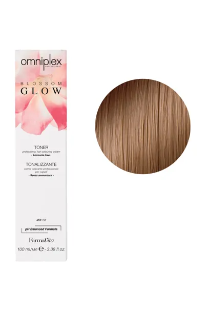 9/82 дуже світлий блондин коричнево перлинний Тонер кремоподібний без аміаку, 100 мл Toner BLOSSOM GLOW Omniplex FarmaVita
