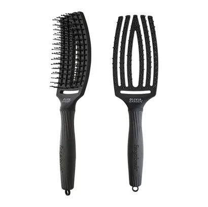 Щітка для волосся з нейлоновою щетиною FINGER BRUSH CARE ICONIC Double blister Колір: Black "M"  ID1733 Olivia Garden