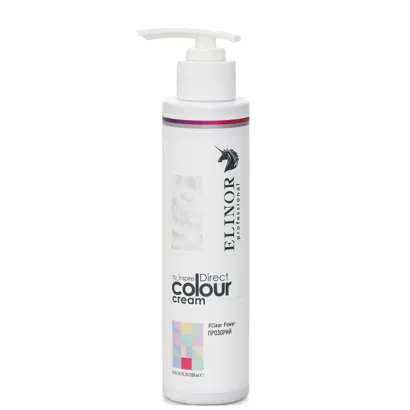 Тонувальний крем для волосся прямої дії (колір: ПРОЗОРИЙ/Clear Power), 200 мл Direct Colour Cream ELINOR Professional