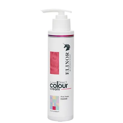 Тонувальний крем для волосся прямої дії (колір: РОЖЕВИЙ/Pink Dreams), 200 мл Direct Colour Cream ELINOR Professional