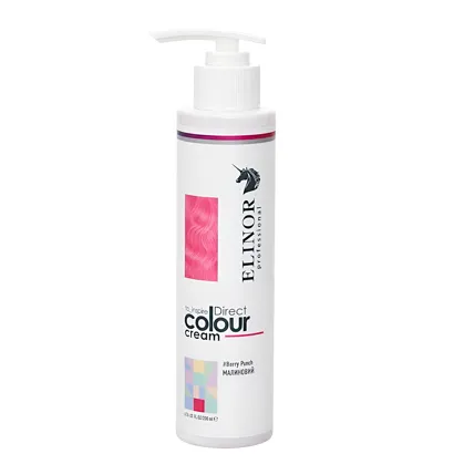 Тонувальний крем для волосся прямої дії (колір: МАЛИНОВИЙ/Berry Punch), 200 мл Direct Colour Cream ELINOR Professional