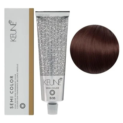 5/35 Світло-коричневий золотисто-махагоновий Фарба для тонування волосся без аміаку,  60 мл Demi-Permanent Color SЕМІ COLOR KEUNE