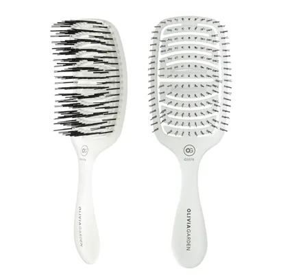 Щітка продувна для волосся ESSENTIAL CARE FLEX Fine Hair Memory Flex Bristles Ice White ID2078 Olivia Garden