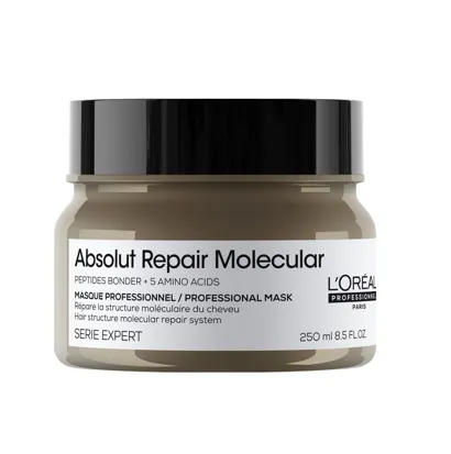 Маска концентрована змивна для молекулярного відновлення структури пошкодженого волосся, 250мл Mask Absolut Repair Molecular Serie Expert L`Oreal Professionnel