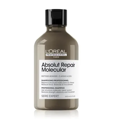 Шампунь для молекулярного відновлення структури пошкодженого волосся, 300мл Shampoo Absolut Repair Molecular Serie Expert L`Oreal Professionnel