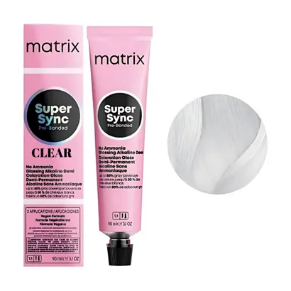 CLEAR Прозорий Тонер для волосся на лужній основі без аміаку, 90 мл SUPER SYNC  Pre-Bonded MATRIX