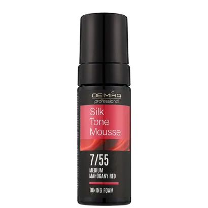 7/55 середній махагоновий червоний Тонувальний мус, 120 мл SilkTone Mousse DEMIRA Professional