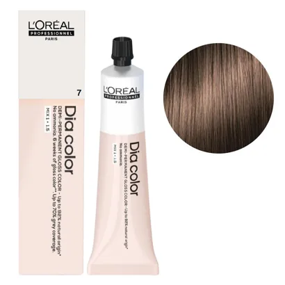 7 Фарба тонуюча на лужній основі без аміаку, 60мл Alkaline Demi-permanent cream color Dia Color L`Oreal Professionnel