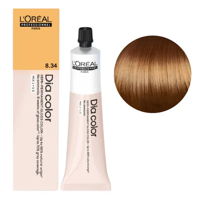 8/34 Фарба тонуюча на лужній основі без аміаку, 60мл Alkaline Demi-permanent cream color Dia Color L`Oreal Professionnel