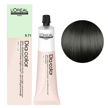 5/71 Фарба тонуюча на лужній основі без аміаку, 60мл Alkaline Demi-permanent cream color Dia Color L`Oreal Professionnel