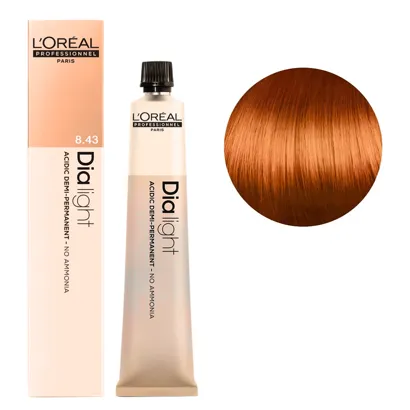 8/43 Фарба-гель тонуюча на кислотній основі без аміаку, 60мл Acidic Gloss Color Dia Light L`Oreal Professionnel