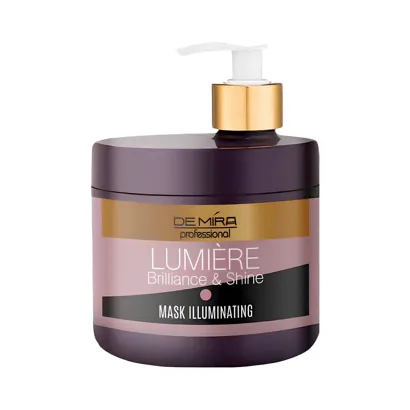 Маска для блиску та відновлення волосся, 500 мл Mask ILLUMINATING Brilliance &amp; Shine LUMIERE DEMIRA Professional