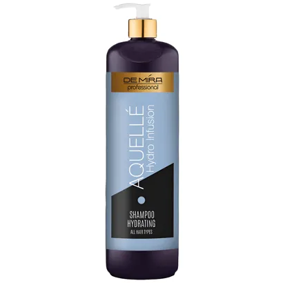 Шампунь зволожувальний для всіх типів волосся, 1000 мл Shampoo Hydrating Hydro Infusion AQUELLE DEMIRA Professional