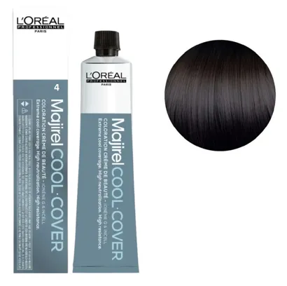 4 Коричневий натуральний Фарба для волосся стійка для сивини, 60 мл  Majirel Cool Cover L`Oreal Professionnel (оновлений формат)