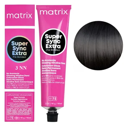 3NN Темний шатен натуральний інтенсивний Тонер для волосся на лужній основі без аміаку, 90 мл SUPER SYNC  EXTRA Pre-Bonded MATRIX  