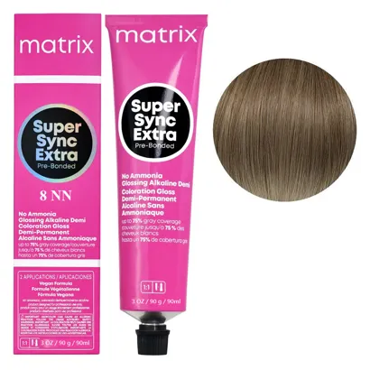 8NN Світлий блондин натуральний інтенсивний Тонер для волосся на лужній основі без аміаку, 90 мл SUPER SYNC EXTRA  Pre-Bonded MATRIX