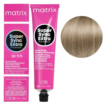 10NN Екстрасвітлий блондин натуральний інтенсивний Тонер для волосся на лужній основі без аміаку, 90 мл SUPER SYNC EXTRA Pre-Bonded MATRIX