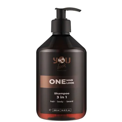 Шампунь 3 в 1 для волосся, тіла та бороди чоловіків, 500 мл Shampoo 3 in 1 ONE MAN LOOK You look Professional