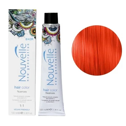 8/43R Стійка крем-фарба для волосся, 100 мл Permanent Hair Color Nouvelle