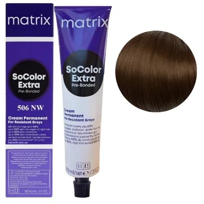 506NW  Темний блондин натуральний теплий Крем-фарба для волосся, 90 мл SoColor EXTRA Pre-Bonded  MATRIX (оновлений дизайн)