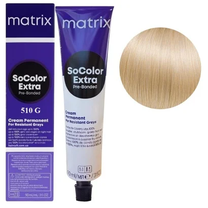 510G дуже дуже світлий блондин золотистий Крем-фарба для волосся, 90 мл SoColor EXTRA Pre-Bonded  MATRIX (оновлений дизайн)