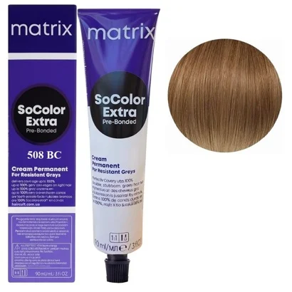 508BC світлий блондин коричнево-мідний  Крем-фарба для волосся, 90 мл SoColor EXTRA Pre-Bonded  MATRIX (оновлений дизайн)
