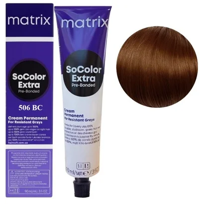 506BC темний блондин коричнево-мідний  Крем-фарба для волосся, 90 мл SoColor EXTRA Pre-Bonded  MATRIX (оновлений дизайн)