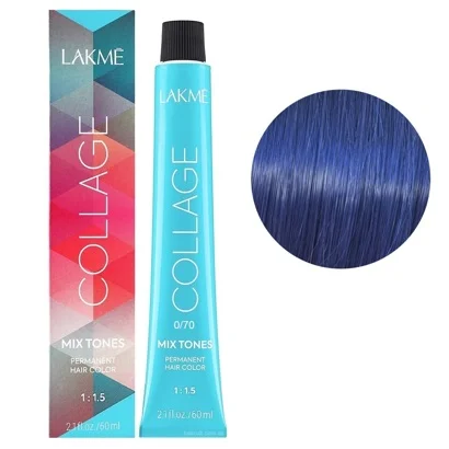 0/70 Синій MIX Крем-фарба для волосся стійка, 60 мл Permanent Hair Color COLLAGE LAКME