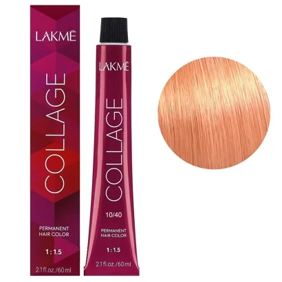 10/40 Платиновий блондин мідний  Крем-фарба для волосся стійка, 60 мл Permanent Hair Color COLLAGE LAКME