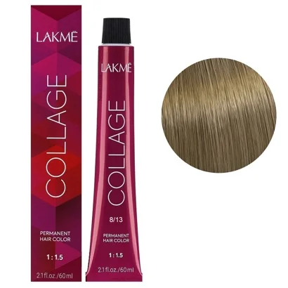 8/13 Світлий блондин попелясто-золотистий  Крем-фарба для волосся стійка, 60 мл Permanent Hair Color COLLAGE LAКME