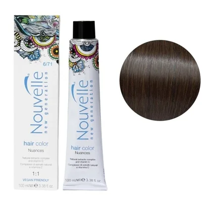 6/71 графіт Стійка крем-фарба для волосся, 100 мл Permanent Hair Color Nouvelle