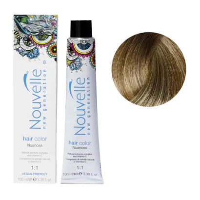 8 світло-русявий Стійка крем-фарба для волосся, 100 мл Permanent Hair Color Nouvelle