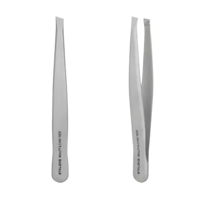 Пінцет для брів BEAUTY &amp; CARE 10 TYPE 3 широкий скошений TBC-10/3 STALEKS